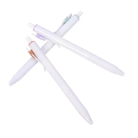 2023 Nouveau produit Stylo à bille blanc Recharge d'encre gel de pilotage en plastique bleu et rouge