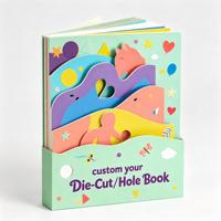 Livre cartonné personnalisé avec découpe et gaufrage |   Livre en carton en forme d'animal pour l'apprentissage des tout-petits