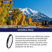 Filtre UV pour objectif d'appareil photo, protection UV, 25mm 27mm 30mm 37mm 43mm 49mm 52mm 58mm 62mm 67mm 72mm 77mm 82mm 86mm 105mm