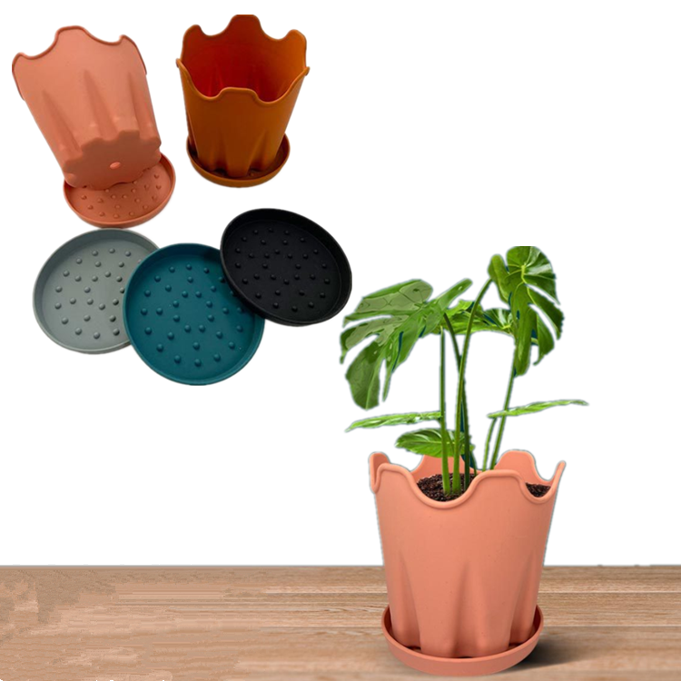 2023 Новый 4in силиконовый горшок для растений, круглый контейнер для растений для дома и улицы, садоводства, Декор для дома и сада