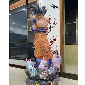 Kustom kerajinan resin patung naga bola Goku patung Vegeta ukuran fiberglass patung kartun anime patung untuk dekorasi