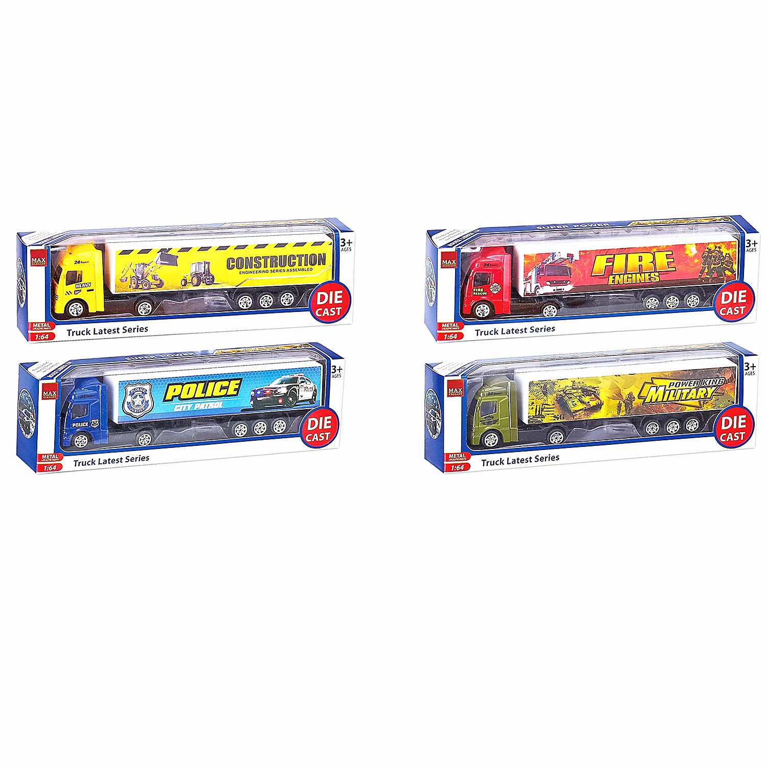 Популярный производитель игрушек Модель игрушечных автомобилей контейнер трейлер грузовик Бесплатные колеса