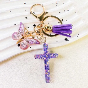 Hot-selling Manufacturer Dropshipping purple butterfly Tassel Fuchsia Yellow Blue Leather Cash Bag Wallet Shape Letter <strong>Jewellery</strong> - Product Image 4