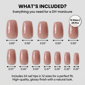 <span class=keywords><strong>Uñas</strong></span> Postizas Semitransparentes de Gelatina <span class=keywords><strong>Rosa</strong></span> Cuadradas/Ovaladas para Oficina, 24 Uds., con Brillo Sólido Mauve y Acabado de Cristal, para Dedos - Product Image 4