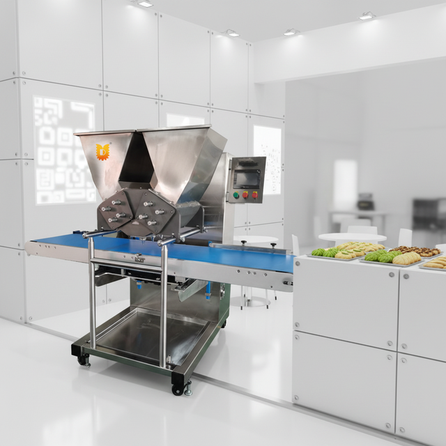 Industrial Grade Two Color Cookie Forming Machine Coordinate Extruder Stainless Steel Electric CE Certified 100+ Shapes Output