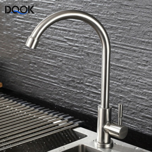 Thiết kế hiện đại bền thép không gỉ bồn rửa nhà bếp Vòi gốm van Chải bề mặt boong gắn lỗ duy nhất cài đặt - Product Image 2