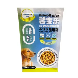 Custom Square Bottom Ziplock Dog Pet Food Packaging Plastic Bags For Dog/cat Food 500g1kg 2.5kg 10kg Pet Snack Packaging Bag