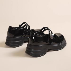 Chaussures de mariée en cuir souple de qualité supérieure, mocassins à enfiler, tendance mode été-automne 2026, style Mary Jane français, talon haut décontracté - Product Image 3