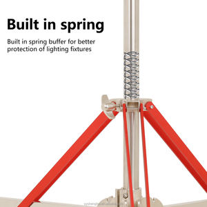 320 cm Edelstahl-Lampenstativ C-Stativ Hochbelastbar mit Rollen - Product Image 3
