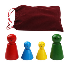 Muñeca de madera con ojos estampados de colores, 32 Uds., artículo decorativo para el hogar, alivio del estrés, muñeca pequeña de madera, muñeca psicológica en bolsa - Product Image 4