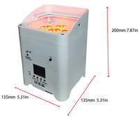 Projecteur LED PAR sans fil à télécommande 6*18W RGB, batterie rechargeable, contrôle DMX512, indice de protection IP33, Ra80, éclairage de scène professionnel
