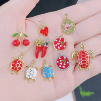 Accessoires pendentifs citron jaune en émail CH-LAP0059, mini composant de fruits au citron, vente en gros de petites breloques pour la fabrication de bijoux
