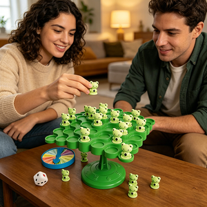 Jeu d'équilibre AJB : Jouet éducatif interactif en forme <span class=keywords><strong>de</strong></span> grenouille sur arbre, jeu <span class=keywords><strong>de</strong></span> <span class=keywords><strong>société</strong></span> d'équilibre à empiler pour enfants et adultes - Product Image 3