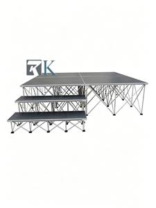 Plateforme de scène portable antidérapante en aluminium pour événements, utilisable en intérieur et en extérieur - Product Image 2