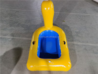 Bateau gonflable en forme de canard jaune pour enfants, canard géant gonflable pour piscine avec poignée pour parc aquatique et divertissement
