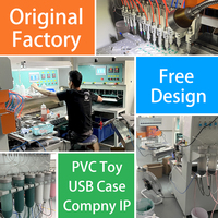 Diseño personalizado silicona 3D forma Logo Pvc dibujos animados 1Gb 8Gb 16Gb 128Gb Pen Drive Pendrive Memory Stick personalizado Usb Flash Drive