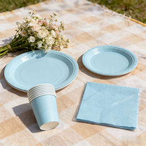 DAMAI - Vajilla de Papel de Color Sólido para Fiestas, Juego de Vajilla Desechable de Color Liso, Platos de 7 y 9 Pulgadas, Vasos de Papel, Servilletas - Product Image 5