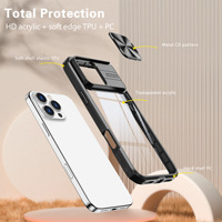 Funda trasera transparente para Samsung A03S A05S funda A54 A13 Cámara deslizante protección teléfono funda accesorios SAM A16 A15 A55 A53