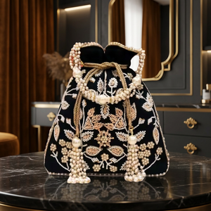 Bolso de mano tipo clutch de satén elegante y clásico para mujer, con solapa, correa de cadena, bordado con patrón de caramelos y perlas. - Product Image 3