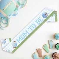 Fußball-Mama-in-Warteschluss-Schärpe Blau für Jungen-Babyparty-Dekorationen, Fußball-Themen-Schwangerschaftsschärpe für frischgebackene Mütter, Neugeborenen-Party-Zubehör