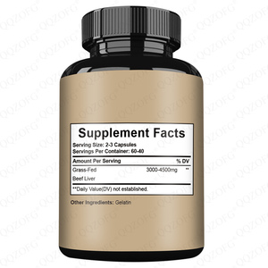 LDJ produttore di fegato di manzo capsule 120 conta fegato bovino nutrito con erba-ferro naturale vitamina a B12 per l'adulto boost Energy - Product Image 3
