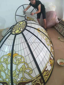 Iluminación de Techo con Cúpula de Vidrio Tiffany de Estilo Europeo Personalizada, de Lujo, para Interiores y Exteriores, para Hoteles y Villas, Diseño Duradero - Product Image 5