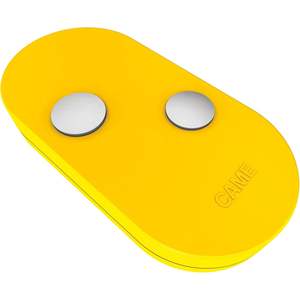 Control Remoto Universal Inteligente de Plástico de 2 Canales con Código Variable de Doble Frecuencia para Puertas, Amarillo - Product Image 1