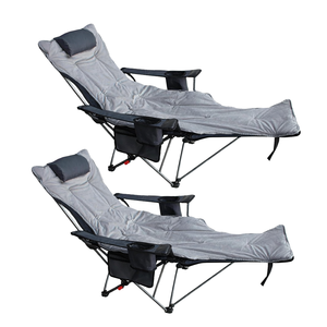Chaise pliante portable d'extérieur, chaise lune, chaise de camping et de plage, chaise longue de camping, <span class=keywords><strong>lit</strong></span> de sieste avec coton - Product Image 1