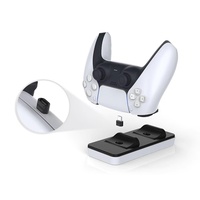 Station de charge double sans fil pour manettes PS5 – Nouveau support de charge magnétique compatible avec les joysticks pour plateformes de jeu PSP