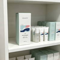 Boîte de soin de la peau au fini mat de luxe, emballage en carton OEM pour les soins du visage, boîte en papier cosmétique avec logo personnalisé en relief