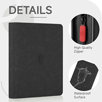 Carpeta de Tarjetas Coleccionables con Cierre, 4/9 Bolsillos, Material PU Premium, Personalizable, 20 Páginas de Carga Lateral, para Juegos Coleccionables, Deportes, TCG