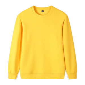 Men's Pure Cotton Crew Neck Sweatshirt L 320G Heavyweight Solid Color Loose Fit Breathable Casual Wear - Product Image 2