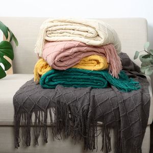 NUEVA Manta Decorativa de Punto Súper Suave, Acrílica, Texturizada, Ligera, para Cama y Sofá - Product Image 1