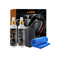 Kit Nettoyant et Revitalisant pour Cuir de Voiture – Emballage Personnalisé Direct Usine – Mousse Pulvérisée Double Action, Tampon et Chiffon pour Rénover les Sièges