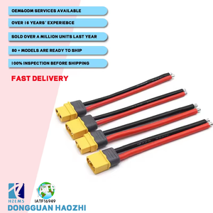 飞机无人机接口连接器XT60电缆UL3135硅树脂电缆组件XT60H-M电池连接器插头电源线 - Product Image 1