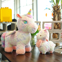 Peluche personnalisée en tissu doux CPC Yanxiannv, jouets en peluche, accessoires animaux, oreiller licorne coloré en coton PP