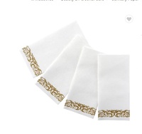 Vendita calda Tovagliolo bianco monouso con stampa personalizzata a 1 strato con stampa personalizzata Tovagliolo tascabile stampa a caldo