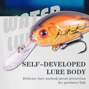 Vente en gros d'usine, leurre de pêche artificiel en plastique dur de 50 mm, crankbait, wobbler, leurre de surface, longue languette, poisson d'eau salée, bar - Product Image 4