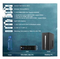 Mini PC EGLOBAL sin Ventilador, Intel Pentium J6426, DDR4, MSATA, SSD M.2, Win10, 8 USB, Nuc, DP, 2HD, RJ45, Gigabit LAN, Audio, Linux