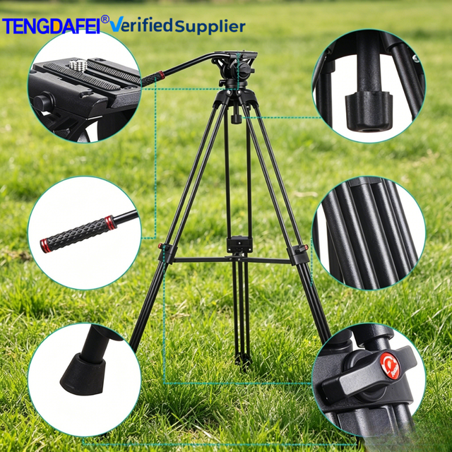 2026 New Professional Portable Hydraulic Head Flip Lock Tripod Aluminum Alloy Camera Stand DSLR Mirrorless Photography