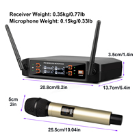 DX4 Microphone Sans Fil Professionnel Portable 4 Canaux pour Karaoké, Scène et Discours - Vente Chaude