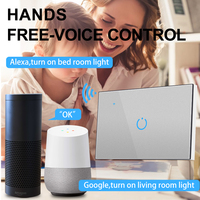 Tuya Smart Life maison WiFi sans fil télécommande interrupteur mural commande vocale capteur tactile interrupteurs de lumière LED Alexa Google Home 220V