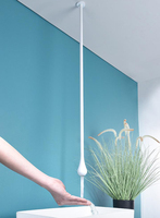 Robinet de plafond de luxe salle de bains laiton couleur or mélangeur de lavabo avec bec en forme de goutte d'eau