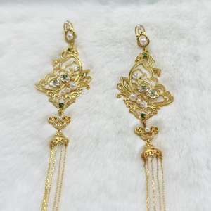 ต่างหูพู่ห้อยหยกประดับขนนกนกนางแอ่น ชุบทองคำขาว-ทองคำคลาสสิก ประดับมุก ดีไซน์<span class=keywords><strong>จีน</strong></span> สง่างาม - Product Image 3