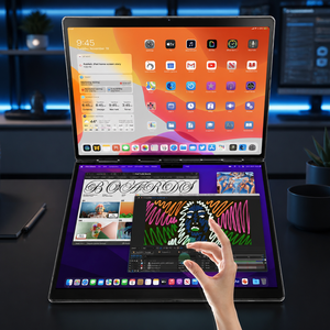Nouvel ordinateur portable professionnel pliable à double écran, écran tactile de 16 pouces, processeur I5-12450H Quad Core, SSD, Windows 11 Pro, métal, anglais US, en stock - Product Image 3