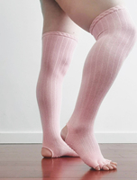 Chaussettes antidérapantes personnalisées en gros pour yoga et Pilates, à bout ouvert et talon ouvert