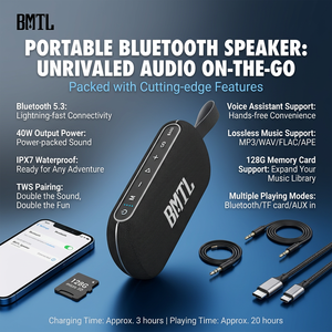 Altavoz Inalámbrico Portátil Xdobo BMTL Mission <span class=keywords><strong>de</strong></span> 40W con Bluetooth, 20 Horas <span class=keywords><strong>de</strong></span> Reproducción, Asistente <span class=keywords><strong>de</strong></span> Voz TWS, Uso en Exteriores, Resistente al Agua IPX7 - Product Image 2