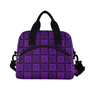 Nouveauté : Sac isotherme repas personnalisé en polyester matelassé violet imprimé, réutilisable, 15L, pour hommes, pique-nique et voyage - Product Image 2
