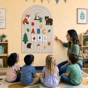 Tableau mural créatif durable <span class=keywords><strong>pour</strong></span> photos et mémos, décoration maison et bureau, sans perçage, insonorisant, antichoc, en feutre en forme d'arche - Product Image 1