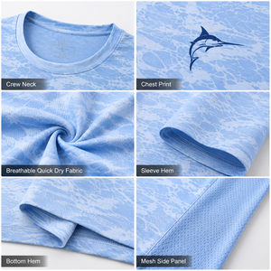 Custom UPF 50+ Quick Dry Moisture Wicking Lightweight Breathable Camo Performance Fishing T Shirt For Men - Product Image 3
